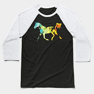 Cool horse horses colorful animal TShirt Baseball T-Shirt